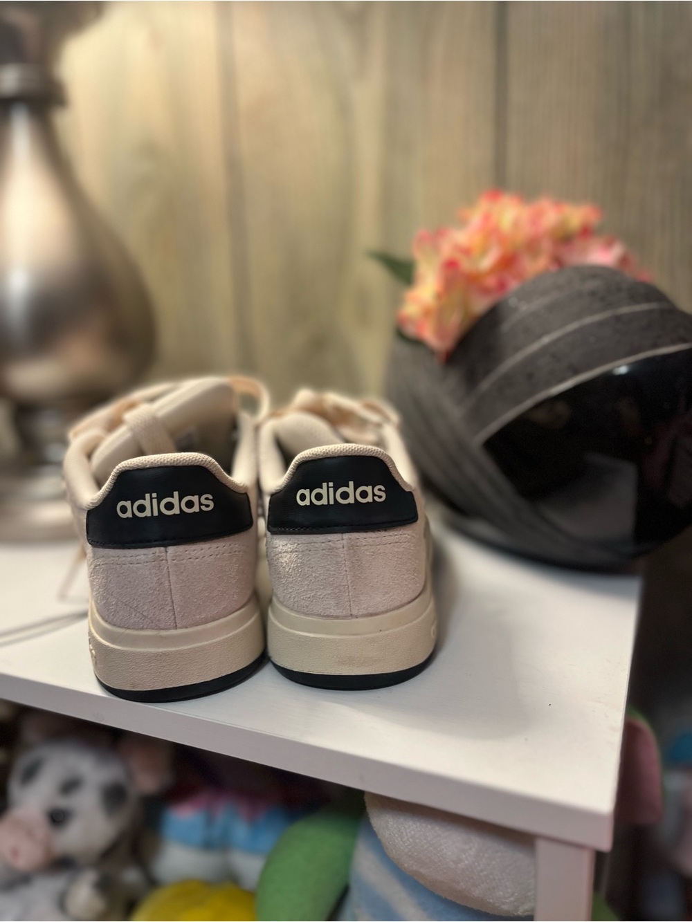 adidas Kids Light Beige Suede Sneakers - Picture 4 of 6